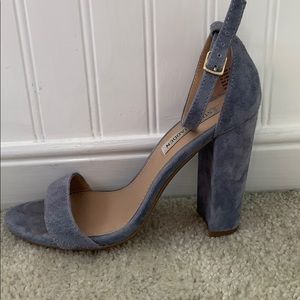 Steve Madden Carson blue suede block heel size 8